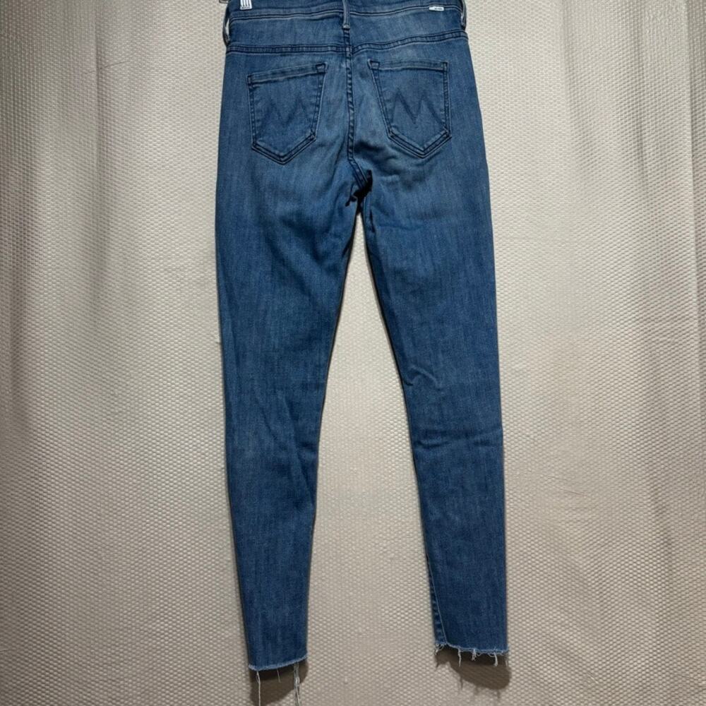 MOTHER Stunner Zip Ankle Step Fray Jeans Size 25 Good Girls Do Blue - Picture 7 of 12